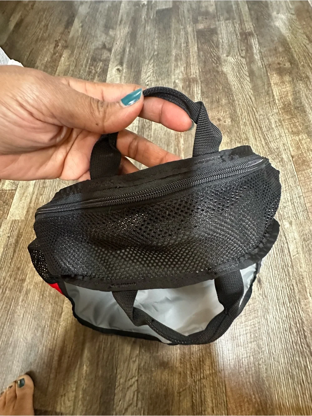 The North Face Black Mesh Duffel Stuff Sack with Gray Lining